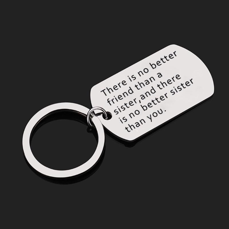Sister Stainless Steel Keychain - Your Best Companion