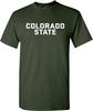 Colorado State Rams Basic Block, Team Color T Shirt, College, University