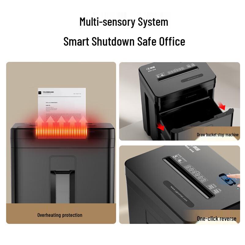 Comet High-Security 9-Sheet Paper Shredder CN plug (adapter included)