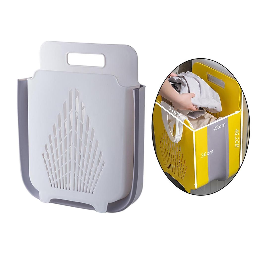 Foldable Laundry Basket Large Folding Storage Bin Organizer White