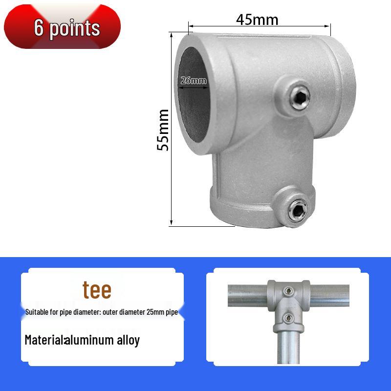20/25/32mm Stahlrohrverbinder: Verzinkter 6-Punkt Rundbogen-Verbindungsbefestiger