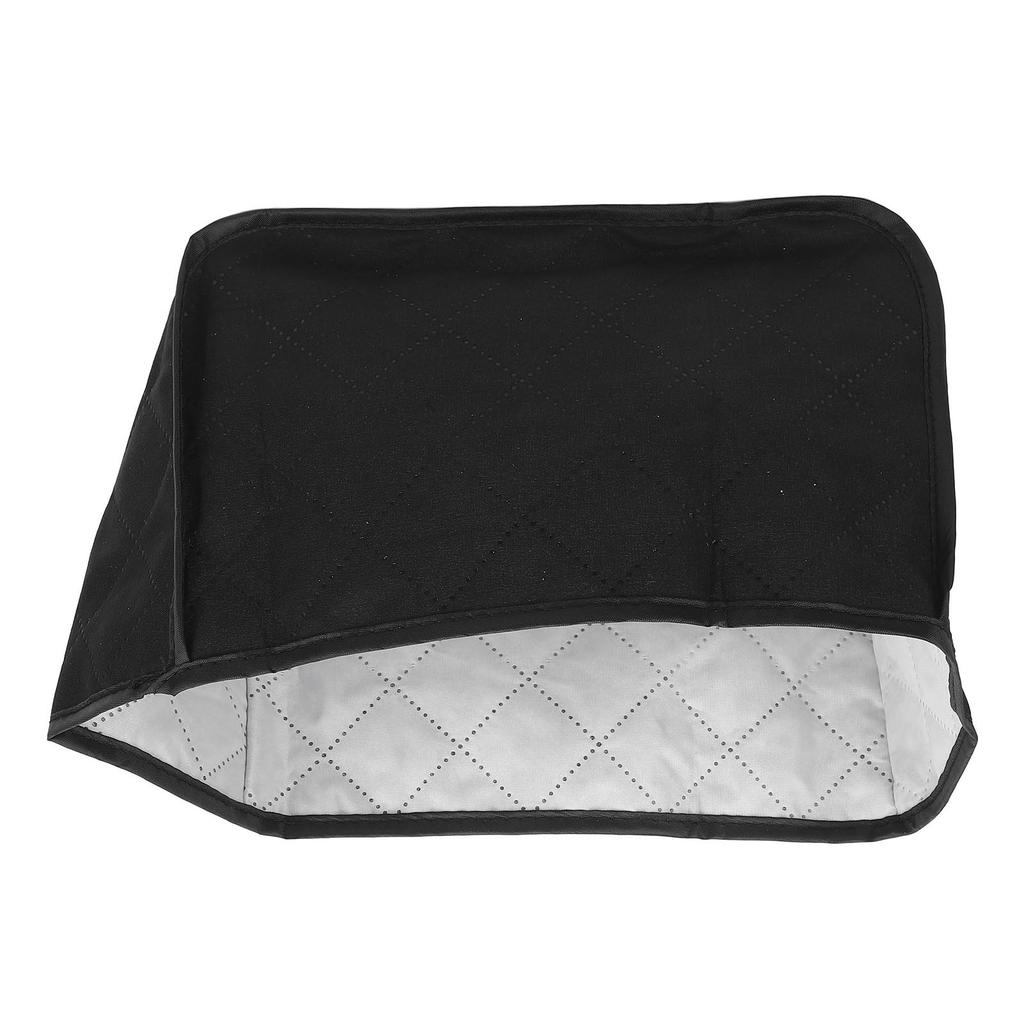 Black Toaster Cover Antislip Effective Protection Polyester Fabric Quilted Small Appliance Dust Cover for Kitchen