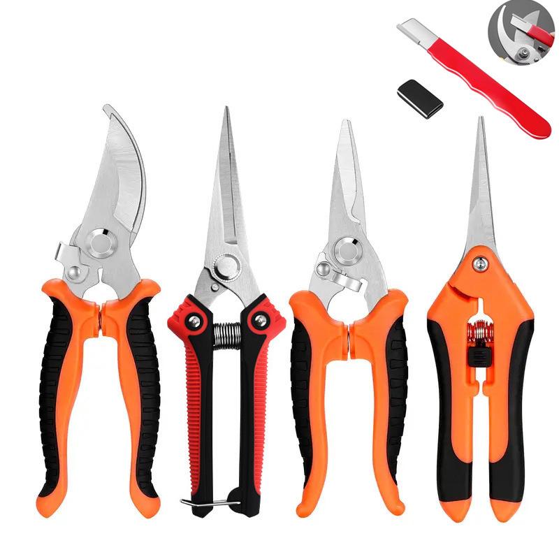 Customized Stainless Steel Pruning and Grapes Shear Set - Includes Garden Tools and Fruit Picking Scissors.