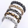 8.5mm Vintage Stainless Steel Byzantine Bracelet Chunky Hand Chain for Men Punk Rock Boy Anklet Hiphop Wristband Metal Jewelry