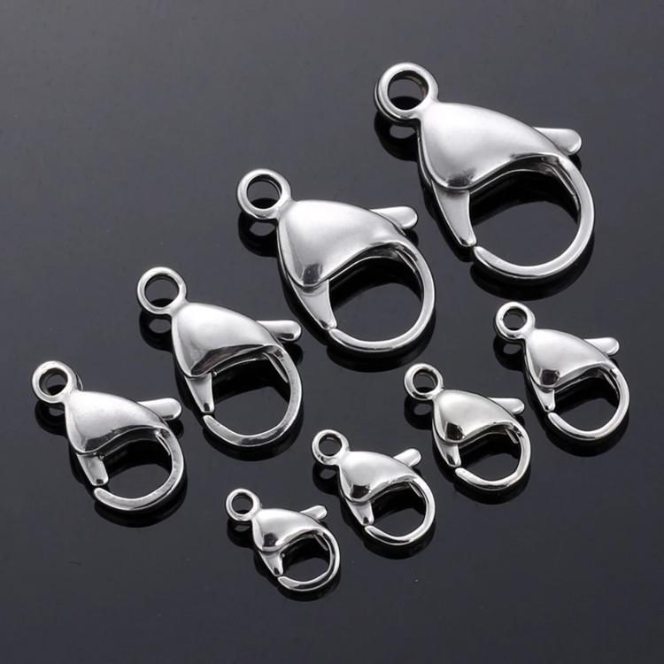 304 Stainless Steel Color-Preserving Lobster Clasp for Jewelry: Pendants, Ornaments, Bracelets, Necklaces