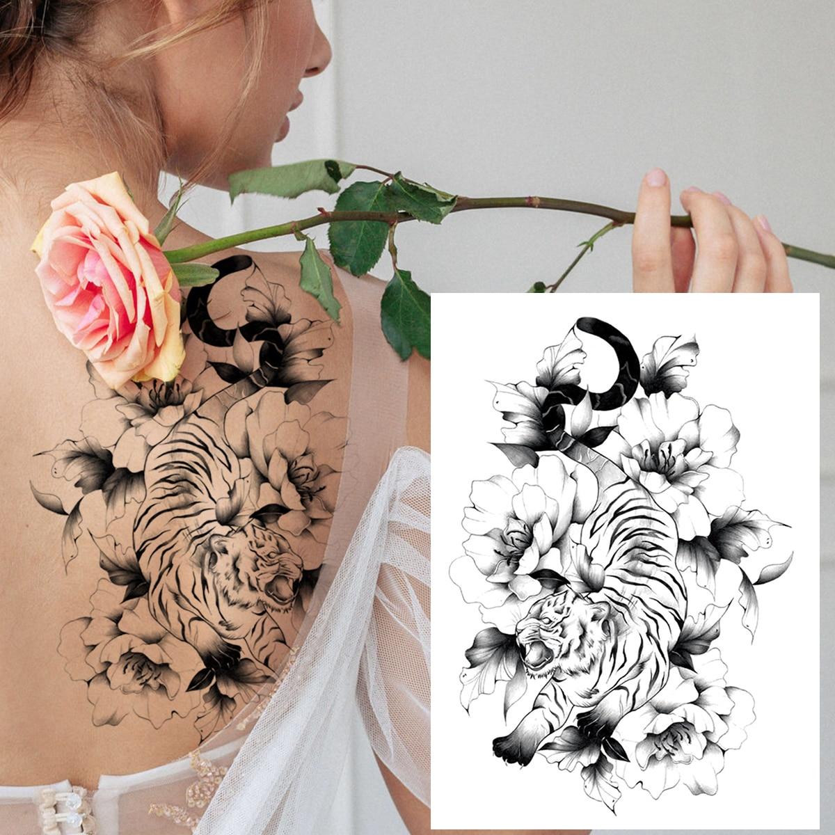 

Временная татуировка в виде совы, леса, для мужчин, женщин, детей, мальчиков, льва, поддельные татуировки монстра, наклейка, компас, черная переноса воды, татуировки, рука