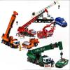 Children's Engineering Vehicle Toy Set, Crane Model With Roadblocks, Color Box Gift Collection