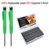 2.8mm Carpenter Pencil Set with100leads,Deep Hole Woodworking Marking Pencil Architects Drawing Tool,For Carpenters Engineering