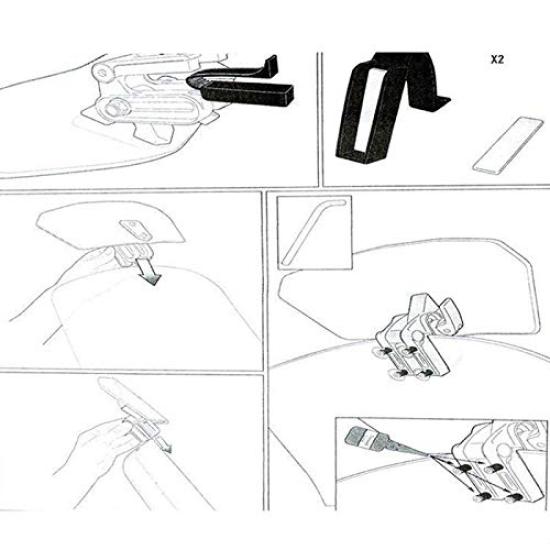 Bruce Shark Universal Adjustable Clip Spoiler Shield Screen for Clear & Motorcycles,