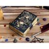 Blank Spell Book of Shadows Journal with Lock Clasp Handmade Leather Diary Printed Mother Earth Prayer Pagan Witchcraft Notebook