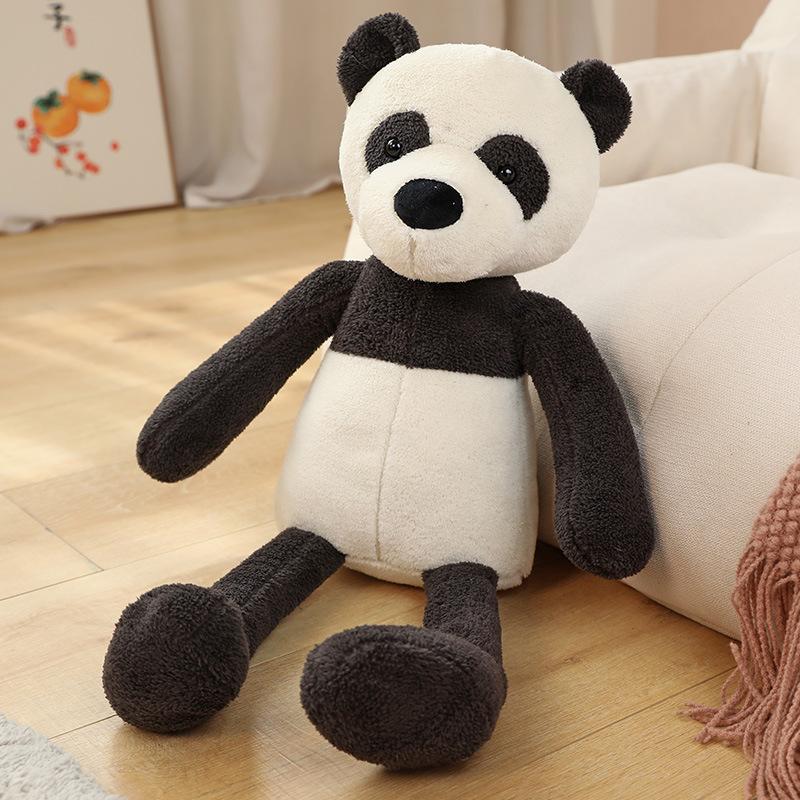 Cartoon Black And White Panda Frog Doll Plush Toy Elephant Duck Doll Child Sleeping Soothing Doll