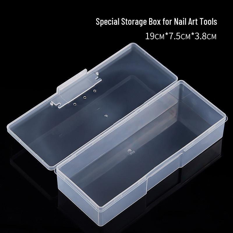 Portable Nail Art Storage Box: Large Capacity for Tools, Files, Buffers, Cuticle Nippers, Polish, and Decorations