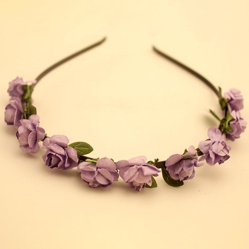 

1 шт. Венок невесты для девочек и детей, гирлянда, головной убор, свадебная пляжная гирлянда, аксессуары для волос, повязка на голову с розовыми цветами, резинка для волос