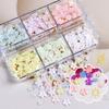 3D Flower Nail Charms, 6 Grids Acrylic Flower DIY Jewelry Craft Decorations