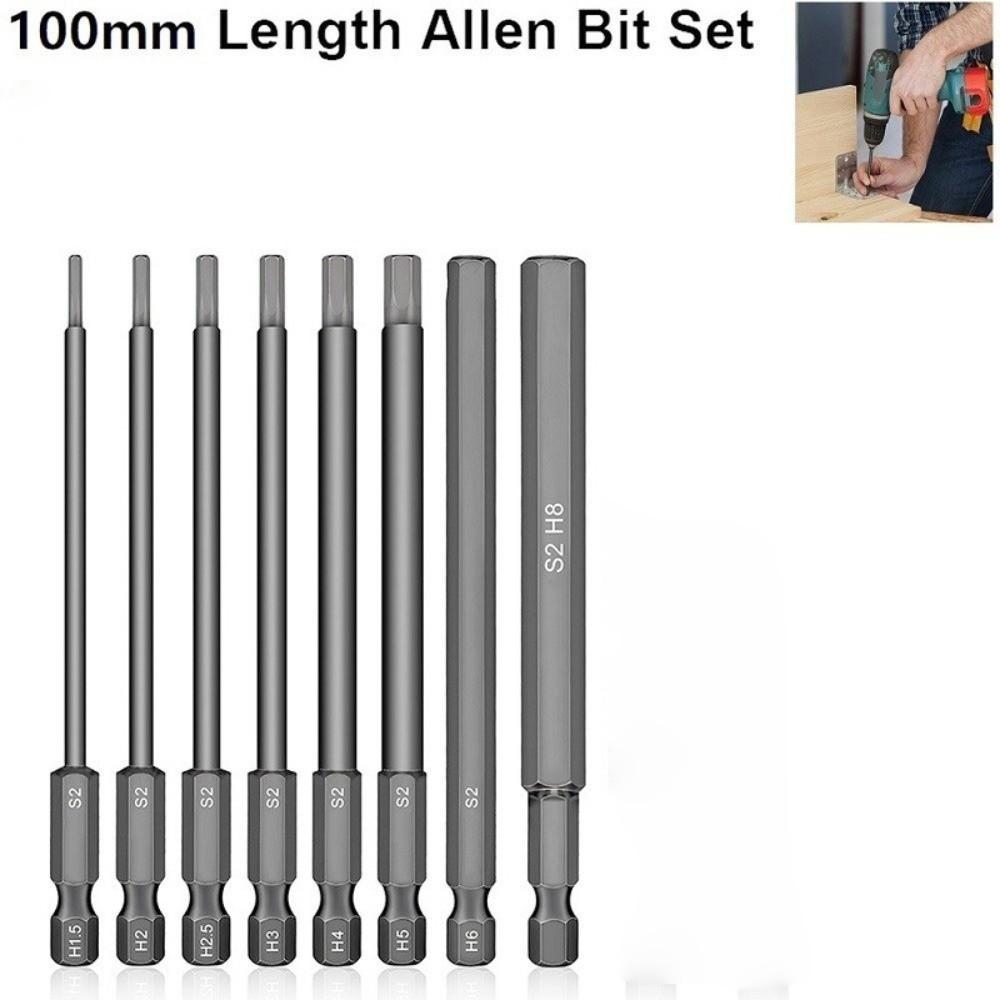 8PCS 1.5mm-8mm Screwdriver Set Practical Allen Wrench Screwdriver Socket Bit Hand Tool