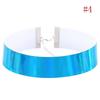 Holographic Choker Necklace Women PU Leather Chocker Handmade Laser Chocker Rainbow Punk Gothic Neck