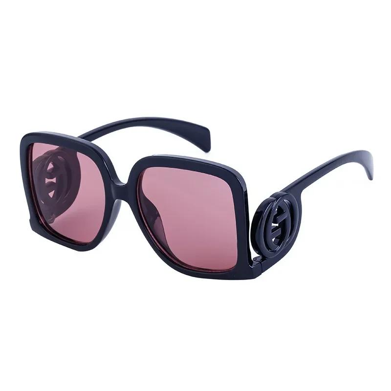 Estilo Único Oversized Moda Dama Gafas de Sol Montura de Plástico Gafas de Sol Mujer Marca de Lujo Diseñador Niñas Cuadradas Gafas de Sol