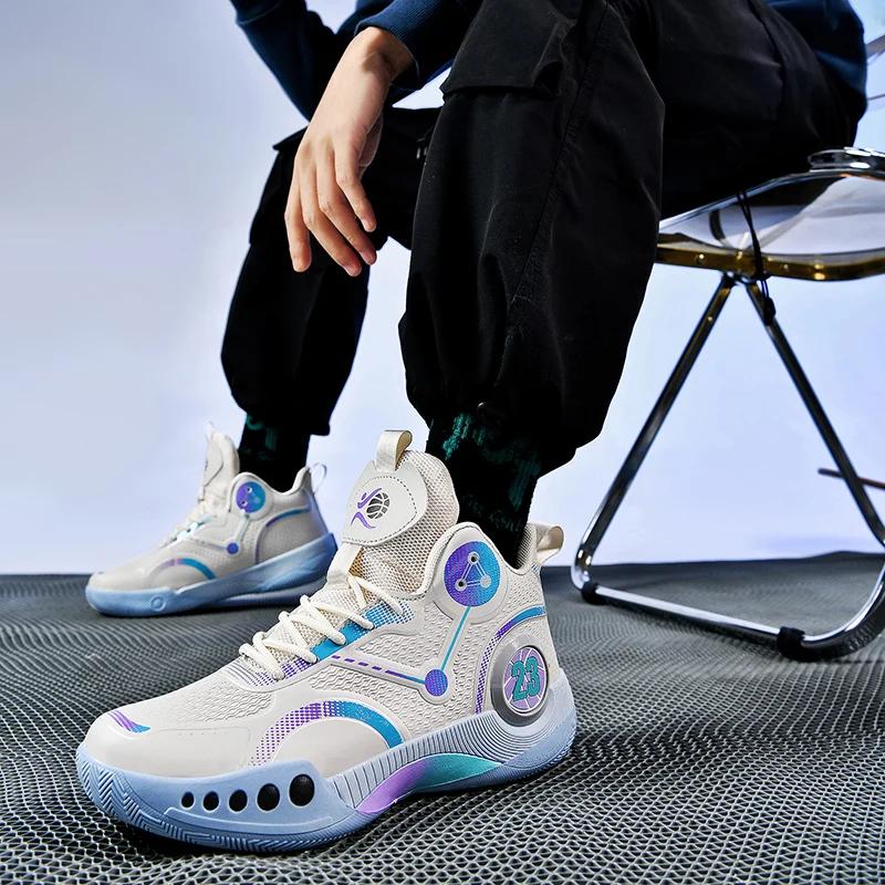 New Men Basketball Shoes Field Sports Cushioned Brand Sneaker Waterproof Gym Athletic Non-slip Training Street Basketball Boots