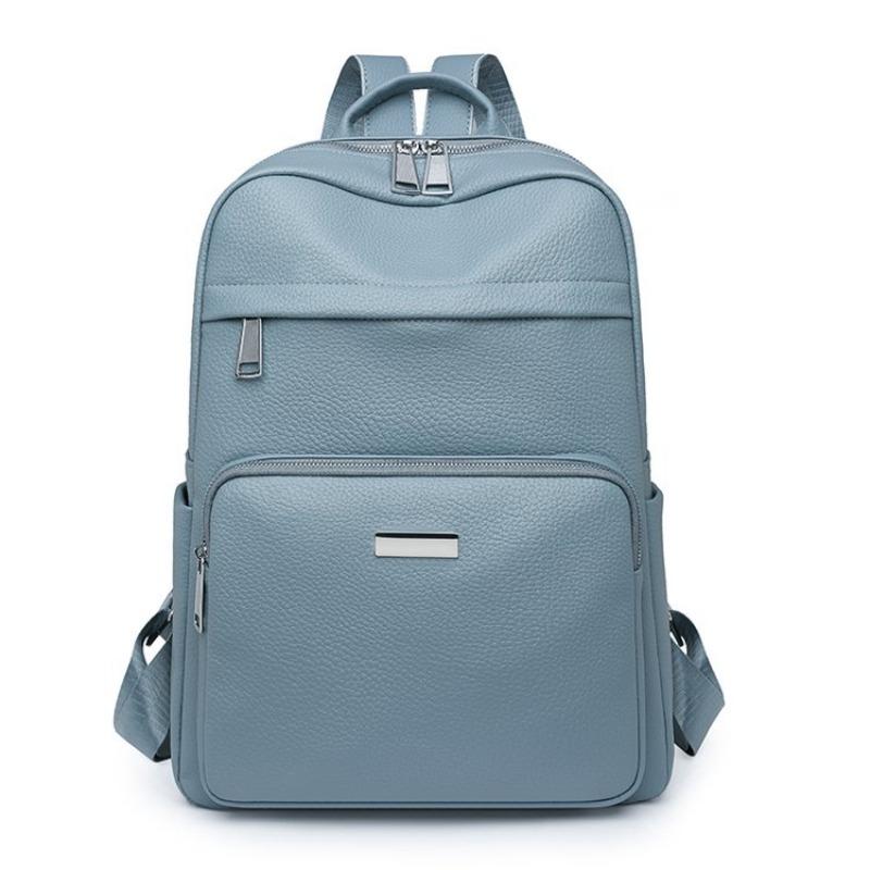 Fashion soft leather backpack women s urban simple commuter backpack large capacity three-dimensional versatile student schoolbag one size fits all