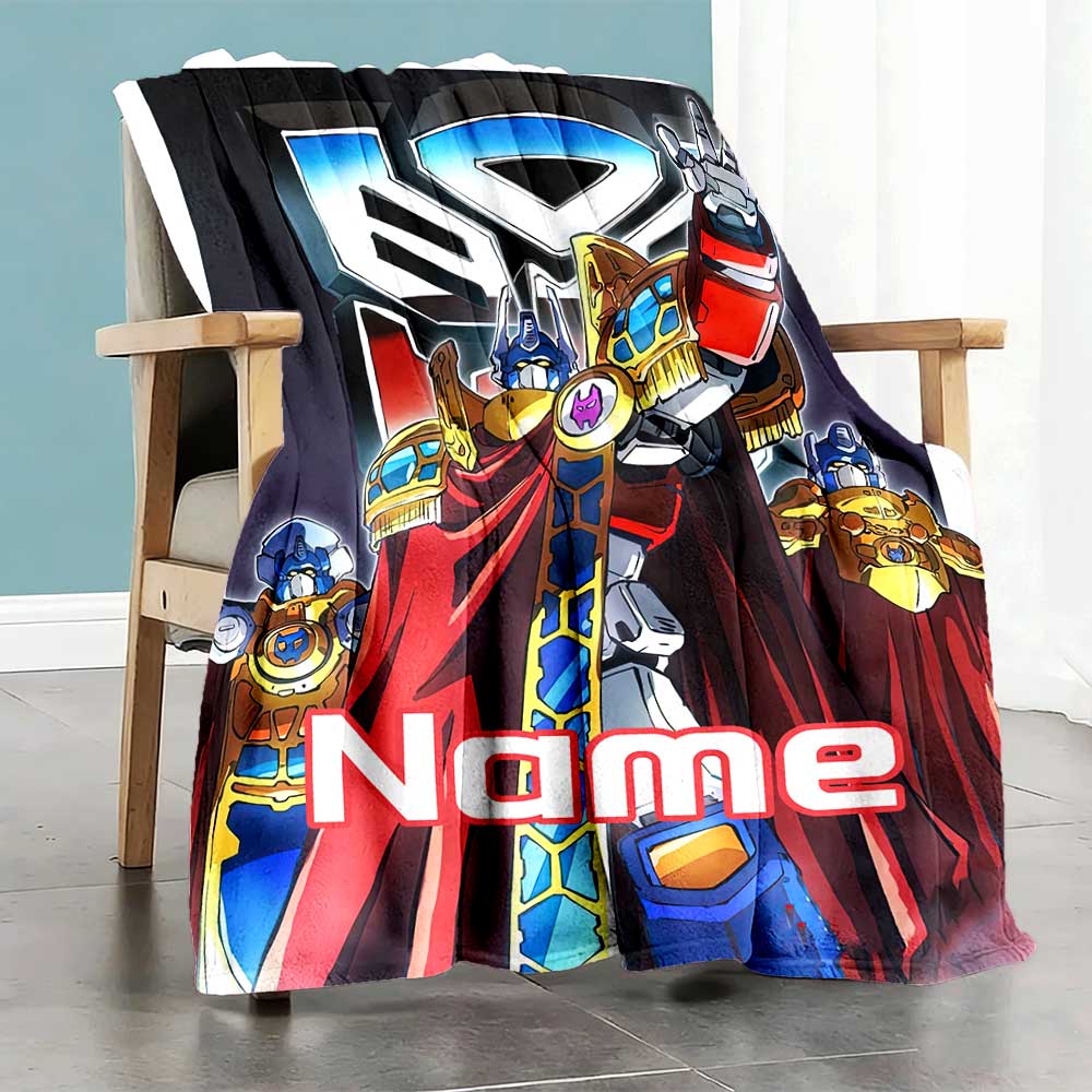 Love Transformers (19) Personalized Text Blanket Lightweight Personalized Blanket Comfortable Perfect for Home Decor Couch Sofa Picnics