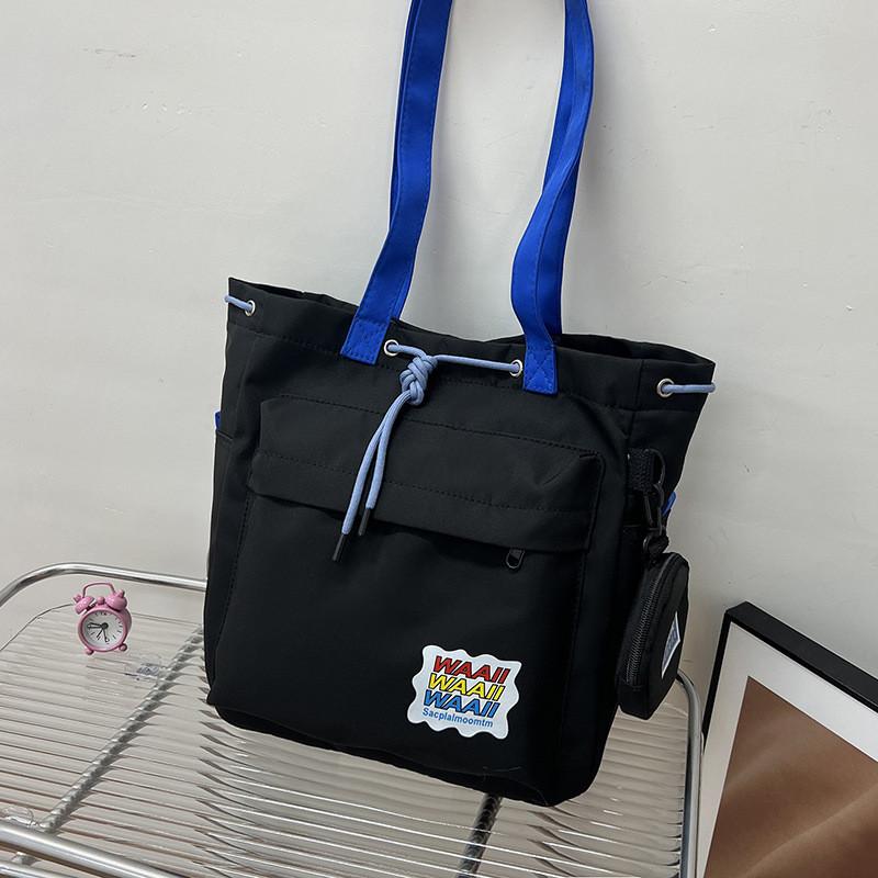 Elegant Simple Solid Color Underarm Bag Soft Pu Fashionable Medium Size Handbag Black