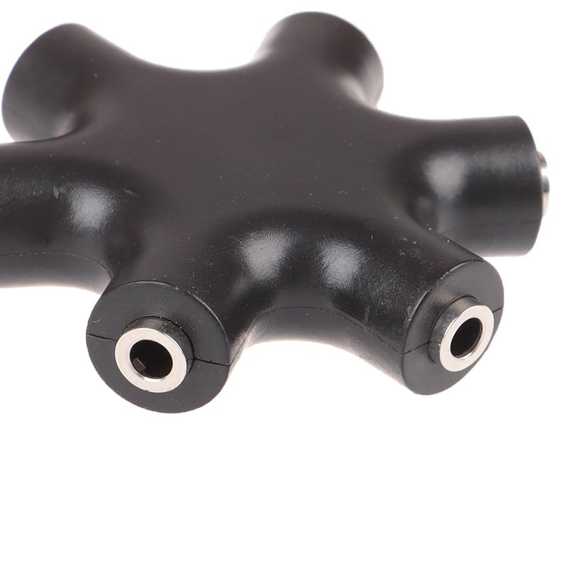 6*3.5Mm Way Multi Port Hub Aux Headphone Jack Splitter Audio Cable Converter