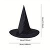 Halloween Wizard Hat Party Children Adult Black Pointed Oxford Cloth Magician Hat Witch Hat Masquerade Ball Party Dressing