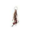 Retro Tassel Keychain with Natural Wood Beads & Bow