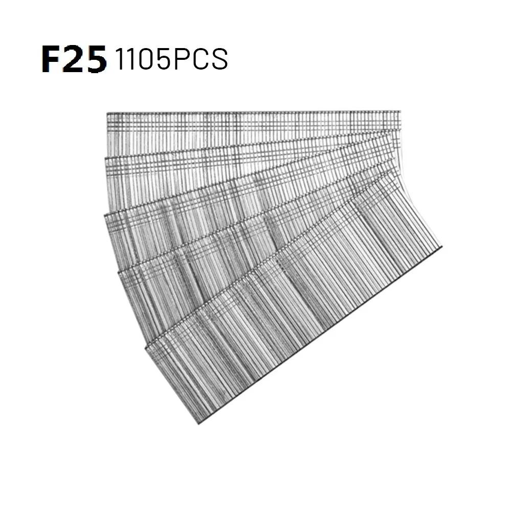 1105pcs Straight Brad Nails For Electric Nail Gun Stapler Nailers Staple-Guns F15 F20 F25 F30 For DIY Home Gardening-Woodworking