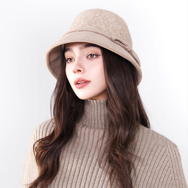 Elegant Vintage Fisherman's Cap Tweed Style Women's Winter Warm Hat