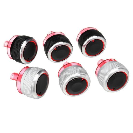 3Pcs Aluminum Alloy Switch Knob A/C Heater Set Buttons for Peugeot 206 207 C2