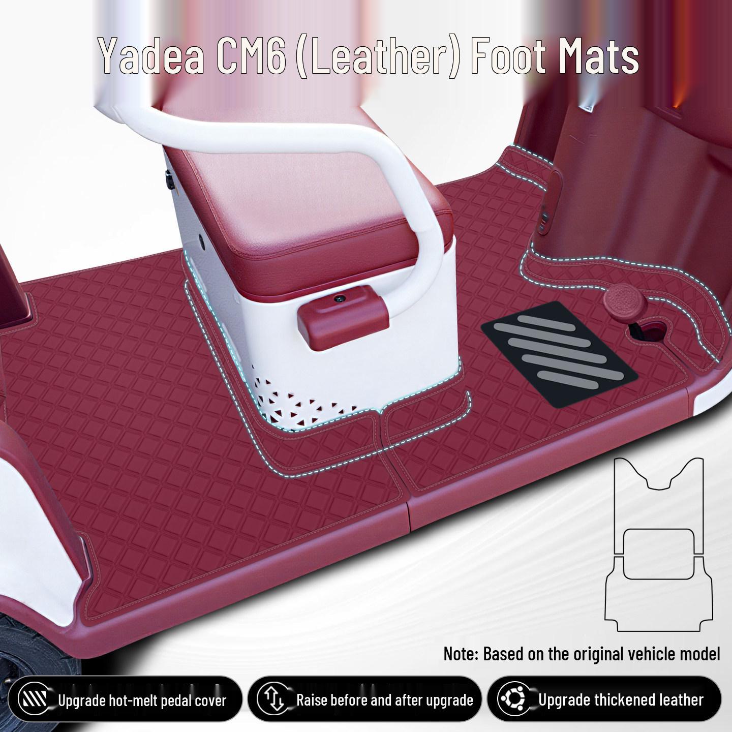 Yadea Guaneng CM6 Electric Tricycle Car Cover Canopy with Sun & Rain Protection, Decorative Accessories, and Foot Mats.