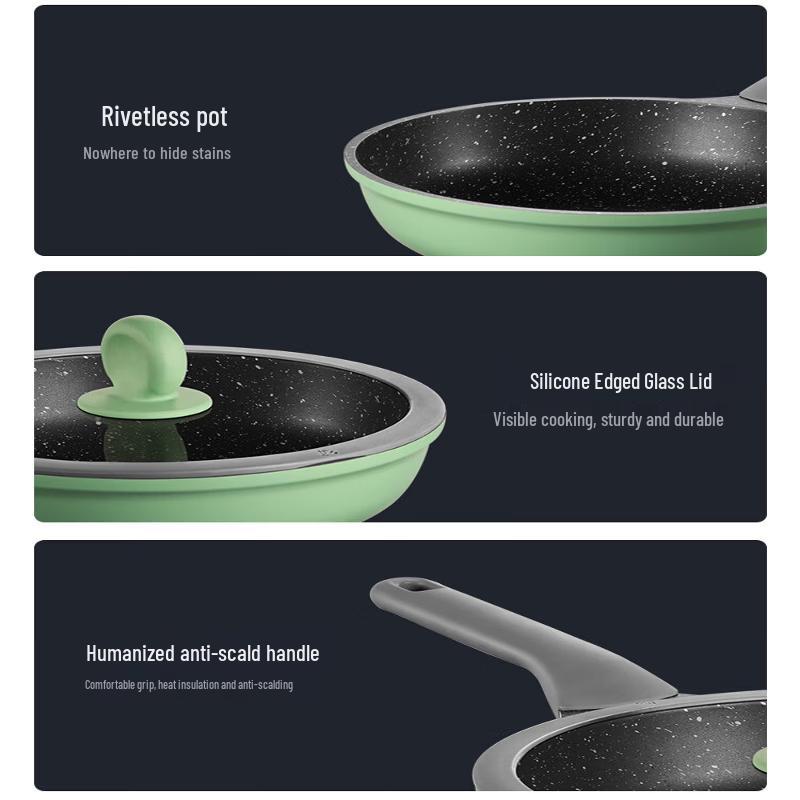 Cooker King Non-Stick Frying Pan with Lid - 28cm