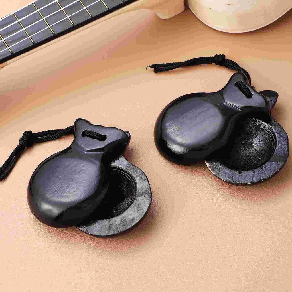 Allegro Wooden Spanish Castanets Black Toddler Adult Toy Music Instruments Percussion