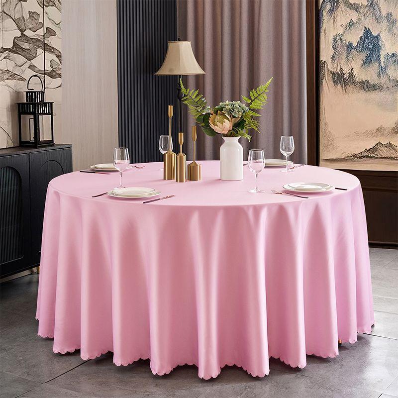 

Hotel Chinese and Western Restaurant Solid Color round Double-Sided Satin Fabric Pink Square tablecloth 120*180cm