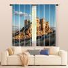 2 Pcs   Filtering Curtains (excluding Rods   Non-movable   Without Batteries) Vintage Kabul Bala Hissar Fort for Use In Bedrooms