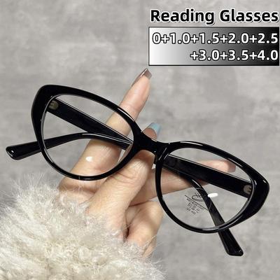 Retro Cat Eye Lesebrille Unisex HD Klare Gläser Blaulichtfilter Freizeit Mode Augenschutz Brille 0 bis +4,0