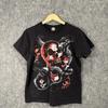 Vintage Tragic Skulls T-Shirt Mens M Black Red Gothic Graphic Tee