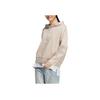 Adidas Brand Logo Embroidered Hoodie Long Sleeve Women Hoodie Apricot HY2831