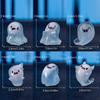 1/6PCS Glow In The Dark Mini Ghost Figures, Luminous Ghost Miniature Resin Figurines, Cute Ghosts Figure Garden Decor