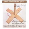 Crosses-Shaped Wooden Turkish Spindle Drop Spindle Crocheting Spinner Tool Sewing Accessories for Yarn Weaving Wool
