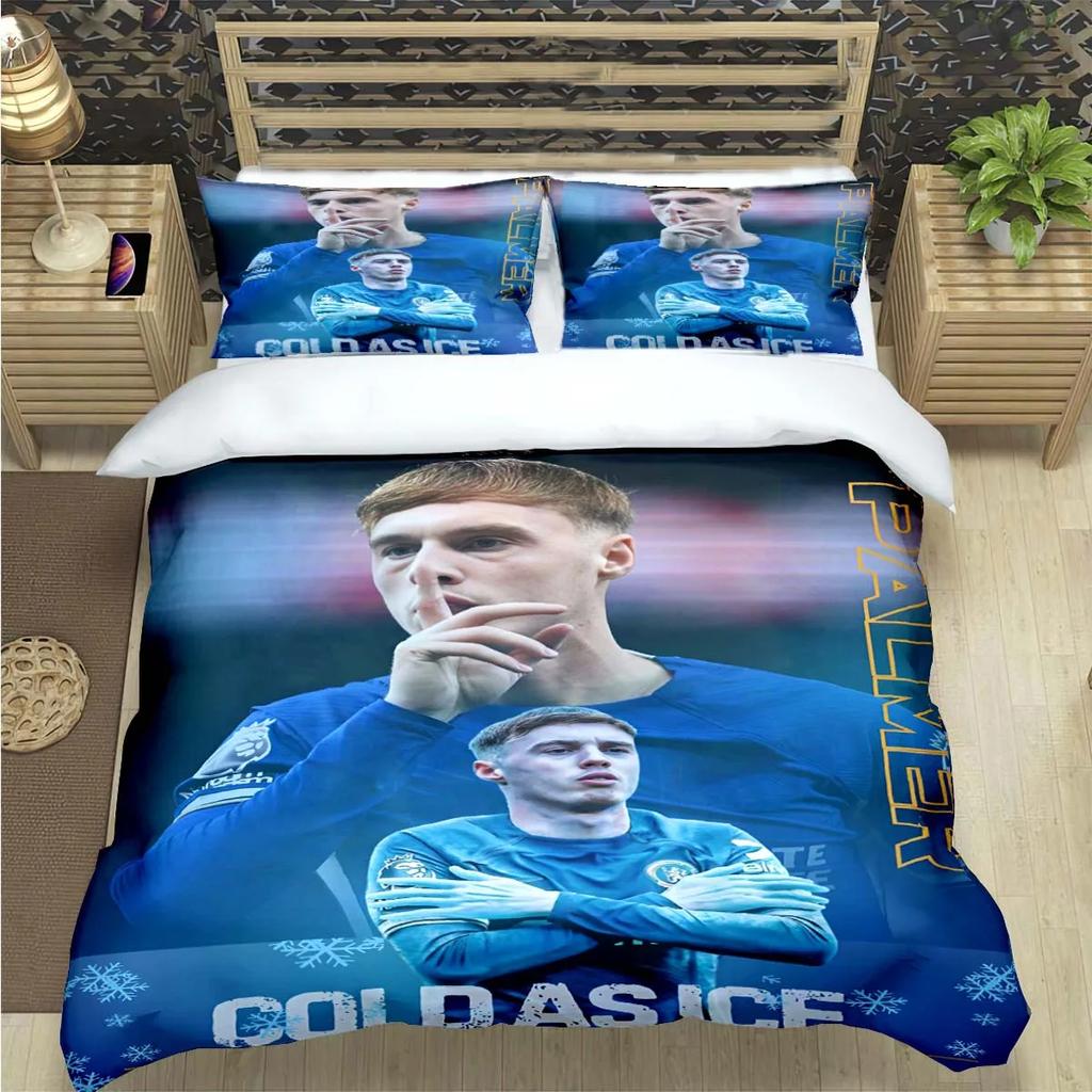 Berühmtes UK. Fußballstars C-Cole P-Palmer Druck Bettwäsche Set Bettbezug Steppdecke Bett Jugend Kind Mädchen Junge Luxus Geburtstagsgeschenk