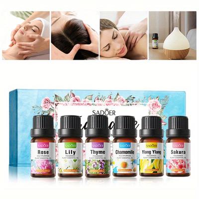 6pcs / box. Duftpflanzen ätherische Öle. Pflegen Sie die Haut, Universelle Körperessenz. Massage-Öl. Gesichtspflege, Mehrzweck-Pflanzen-Ätherische Öle