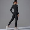 New Solid Color Double-sided Brushed High Elasticity High Waist Tight Fitting Hip Lifting Training Yoga Suit Set, Running Fitness Suit For Women