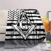 Freemasonry  Print Flannel Blanket, High Quality Comfortable for All Seasons, Home Decor, Warmth and Comfort