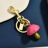 Colorful Cartoon Mushroom Keychain: Creative Bag Charm & Car Pendant