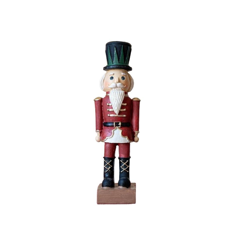 Cartoon Christmas Resin Nutcracker Hand Painting Handcrafted Nutcracker Puppet Pendant Standing Christmas Tree Accessory