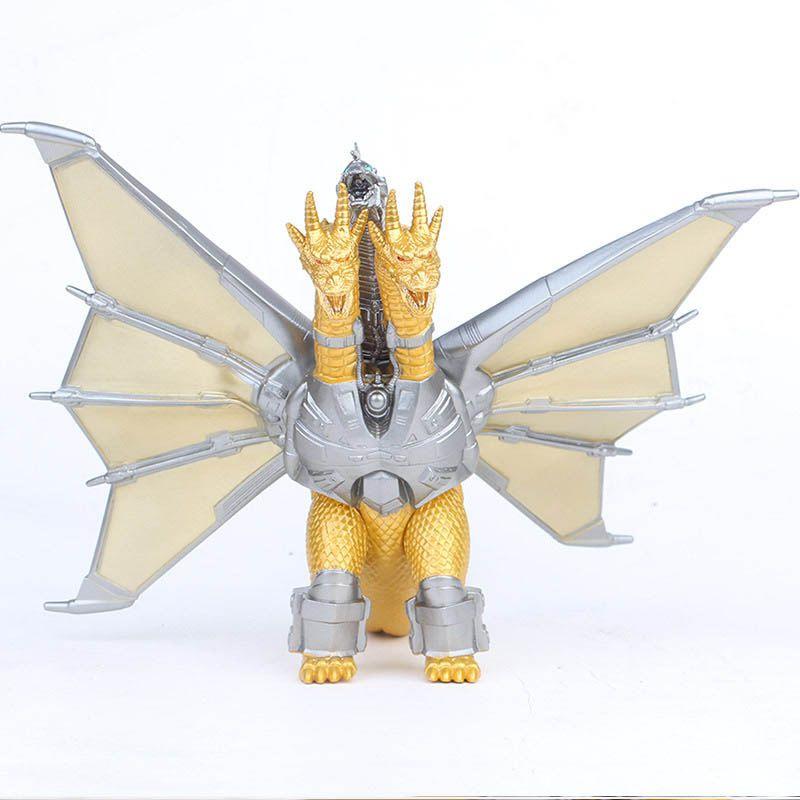 Stunning 8" Godzilla Monster Mecha King Ghidorah 3 Head Dragon Figure Toy Gift Collectible