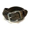 [Tochigi Leather] Belt Men's Genuine Leather Cowhide Nubuck Leather Floral Pattern 3 Colors Free Size Dark Brown