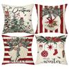 Home Decor Christmas Elements & Winter Greetings Pillows Pattern Cushion Cover Suitable for Sofa Bedroom Car Pillow Cover